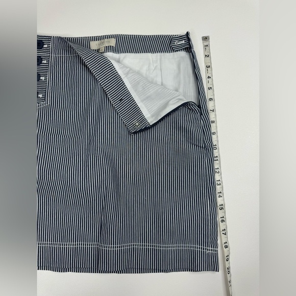 Talbots Striped Engineer Side Zip Lined Stretch Skirt Womens Size 8 - Picture 3 of 7